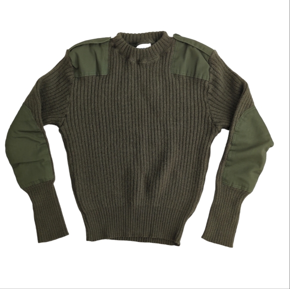 DSCP Valor Collection Wool Sweater, pullover, military, army olive green, sz 42 - Picture 2 of 13